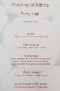 meeting of the minds menu