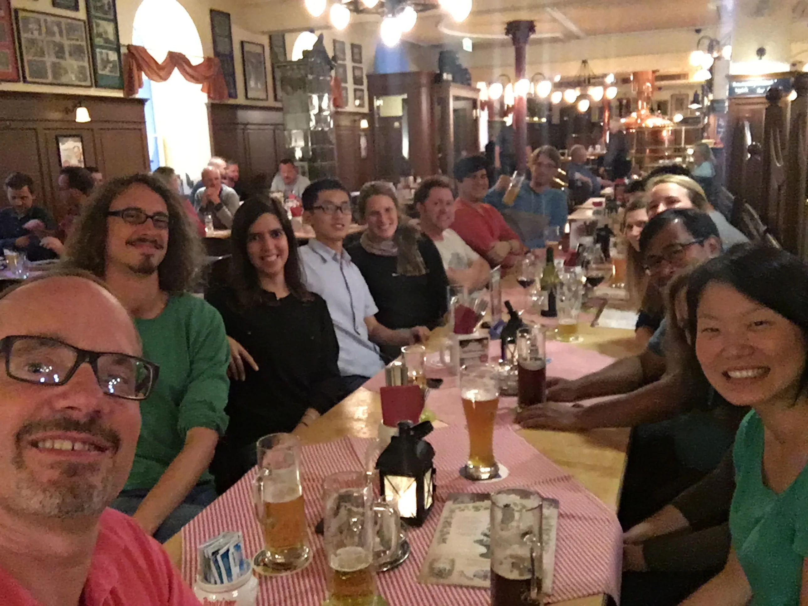 The lab at Waldschlösschen Brewery for Jana’s goodbye dinner